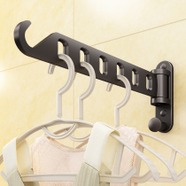 Punch-free invisible folding clothes hanger windows toilet clotheshorse Divine Instrumental Bathroom Hung Clothes Balcony Small Clotheshorse