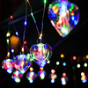 Solar leather cord lights, colorful lights, flashing lights, outdoor low-voltage waterproof courtyard camping decoration arrangement star atmosphere lights