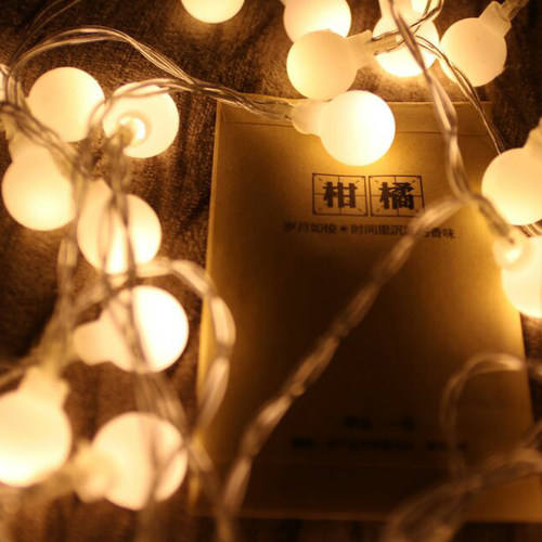 led小彩灯闪灯串灯满天星星新年氛围网红房间卧室布置装饰圆球灯 - 图0
