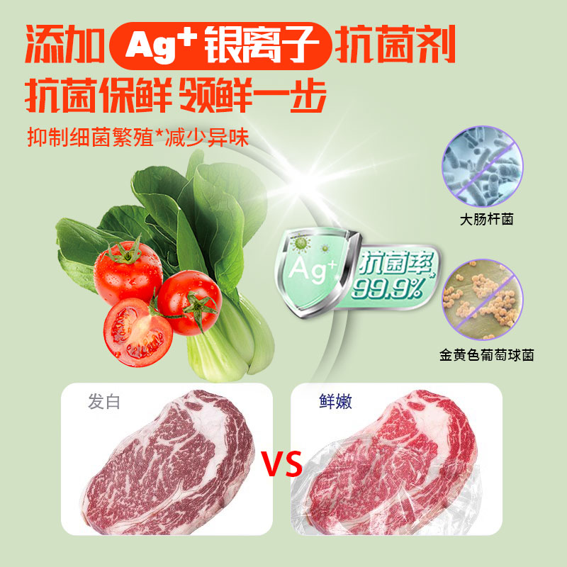 Ag+银离子抗菌保鲜膜套食品级家用罩冰箱罩碗菜套碗盖保鲜袋松紧