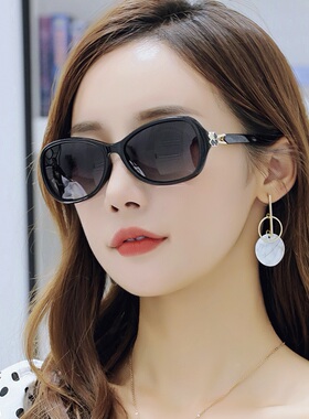 女士小框小脸偏光防紫外线太阳镜