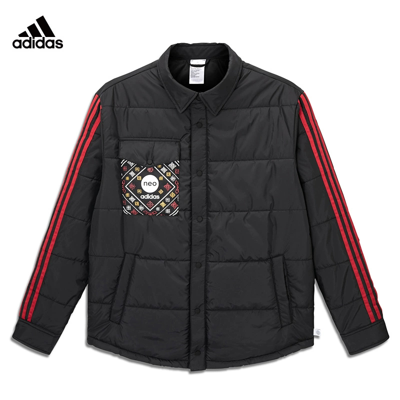 正品Adidas/阿迪达斯男子简约运动休闲保暖棉服夹克外套 HM9888 - 图3