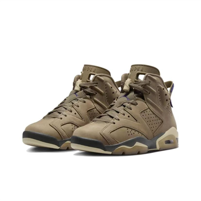 正品Nike/耐克Air Jordan 6 AJ6棕色高帮复古篮球鞋FD1643-300-图1