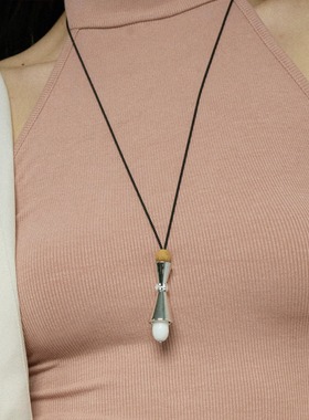 MOLISM棋叙束塔坠毛衣链新款