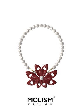 MOLISM大丽花珍珠项链