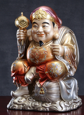 圆通缘纯铜大黑天财神爷神像摆件