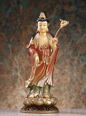 太古彩西方三佛像佛堂供奉摆件