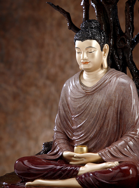 菩提树下释迦牟尼佛说法像摆件