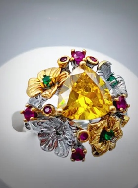 法式宫廷复古珠宝工艺聚财高级感开口戒指