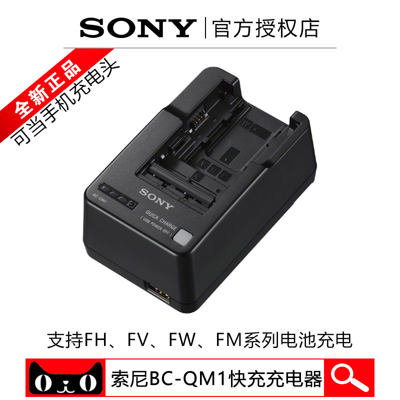 原装Sony/索尼相机FW50电池充电器FV50A/FV70/FV100摄像机BC-QM1座充 - 图0