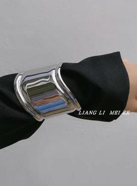 夸张女金属开口不规则手镯手环