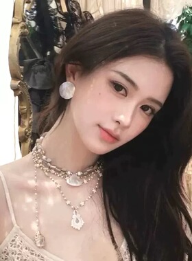 海边流苏多层叠戴星星贝壳项链女