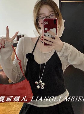 做旧大花朵吊坠项链女长款蛇骨链