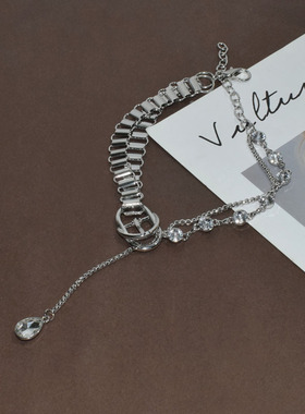 土星镶钻项链珍珠串珠女