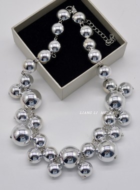 金属流苏女葡萄串项链