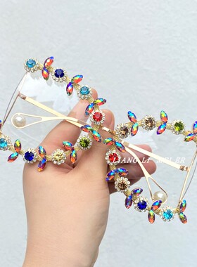 个性女镶钻太阳镜墨镜