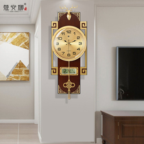 New Chinese timepiece hanging clock Living room Home 2023 New light lavish annual calendar muted table hanging wall quartz clock