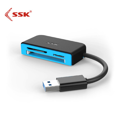 SSK飚王SCRM330高速USB3.0读卡器多合一可读CF卡SD相机卡TF手机卡 - 图0