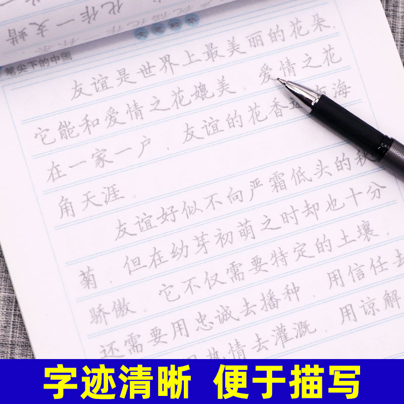 笔墨先锋笔尖下的中国文笔精华名人名言哲理名言名家散文优美诗歌心灵小语校园赠言升级版学生成人硬笔书法字帖李放鸣-图0