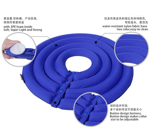 Увеличьте растущую собаку Элизабет Круг Свет Мягкая шея водонепроницаем