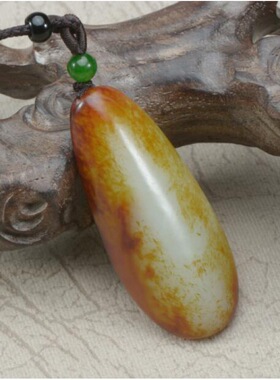 和田玉籽料原石黄红沁皮裸石无修型手把件男女款玉石