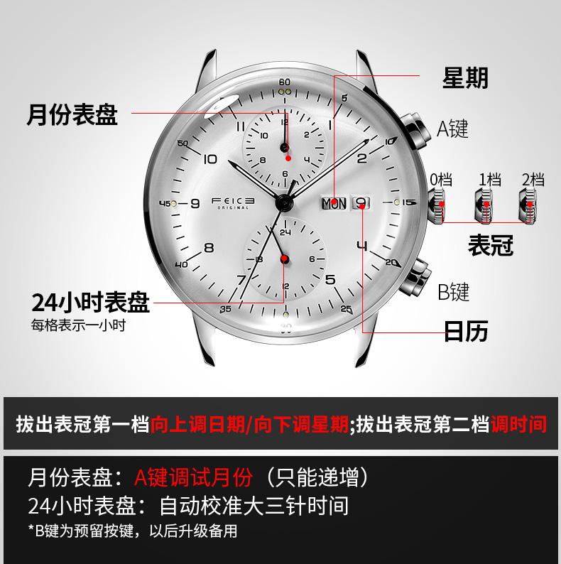 飞克旗舰店飞克FM121 超薄手表男全自动机械表钢带防水镂空夜光时尚简约男表2