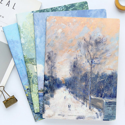 初品/英语本车线本 创意唯美复古小清新学生四线三格单词作业簿学习记事本文具笔记本子B5 - 图1