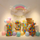 Ins Xiaohongshu's same color fantasy number balloon baby's first birthday festival dress background wall arrangement