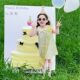 Little Sweet Potato's same birthday scene decoration mesh cake kt board welcome card photo check-in background board