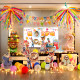Zootopia birthday party background wall balloons