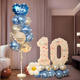 Birthday scene balloons floating on the floor decoration for adults
