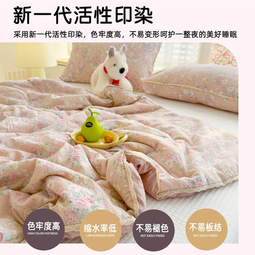 2025新夏凉被空调被夏季双层纱被子宿舍单人学生非纯棉全棉可机洗 - 图3