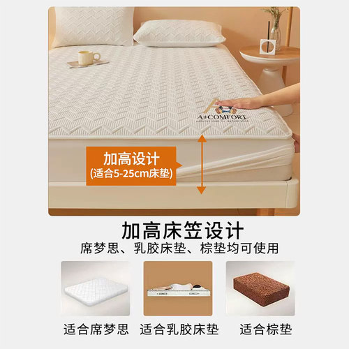 防水隔尿全包床笠罩单件2026年新床罩席梦思床垫套保护罩四季通用 - 图2
