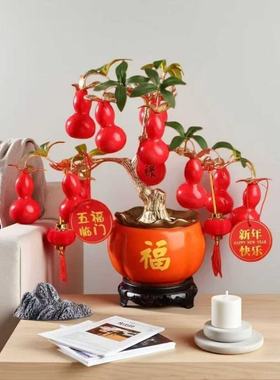 家居饰品摆件元旦春节新年柿子摆件客厅家居饰品喜庆摆件新款仿真