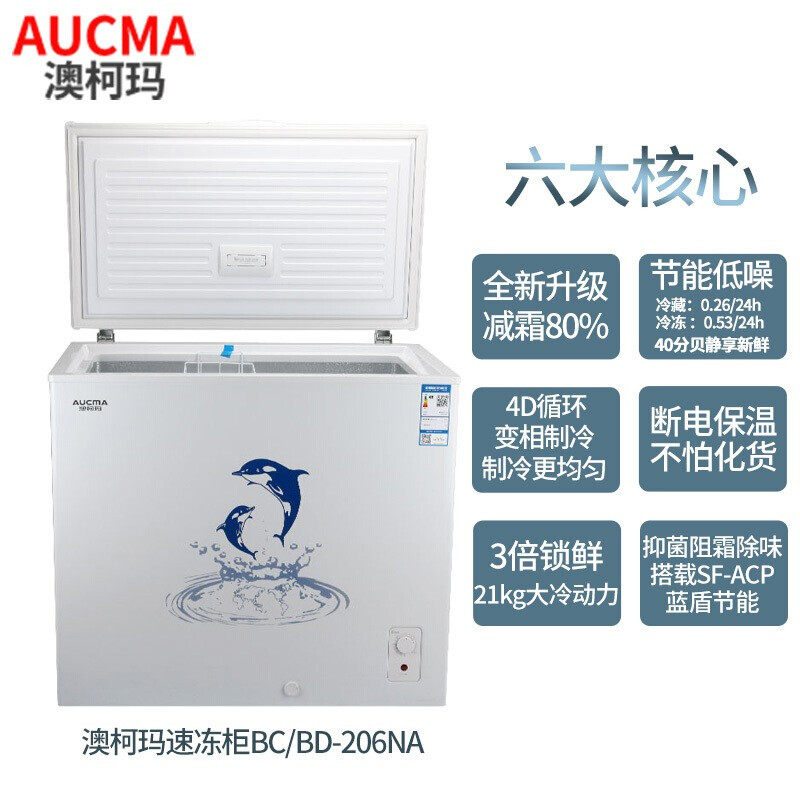 澳柯玛bc / bd-202ne商用卧式冰柜 澳柯玛盛逸冷柜