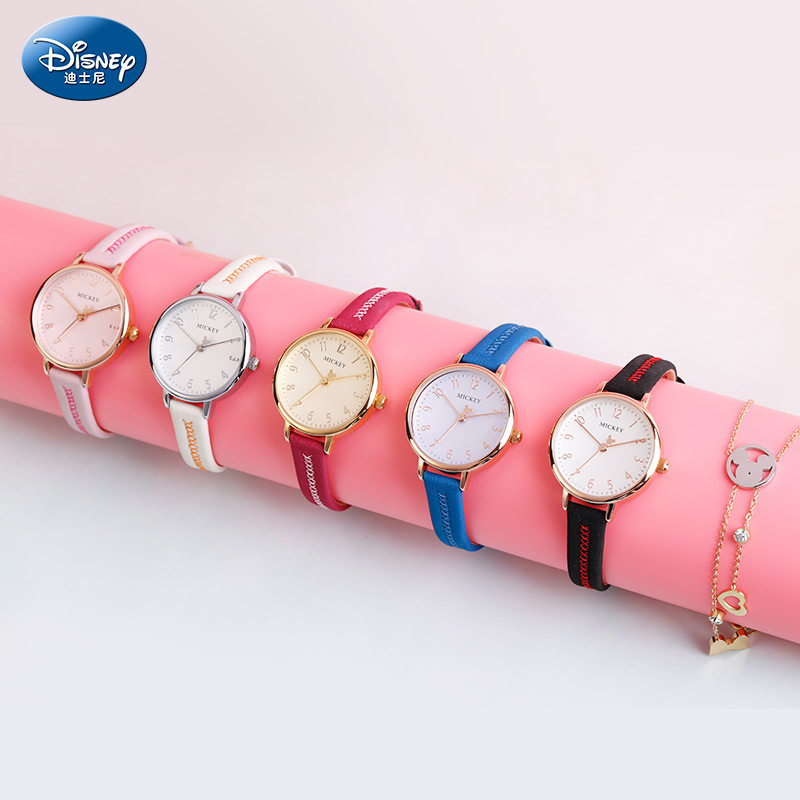 迪士尼女学生初中小清新女生电子表 搜酷手表国产腕表