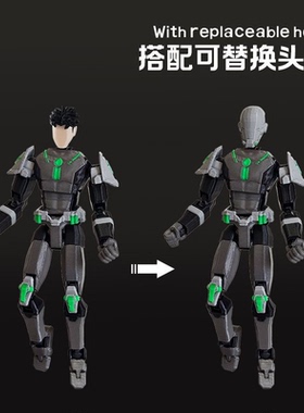 【现货】无敌少侠无敌战争手办动漫周边可动关节人偶免拼模型玩具