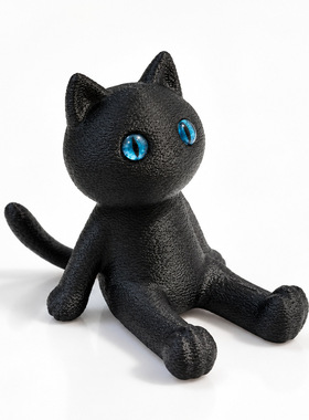 坐姿小猫手机支架3D打印萌趣猫咪桌面摆件猫迷收藏小礼品创意玩具