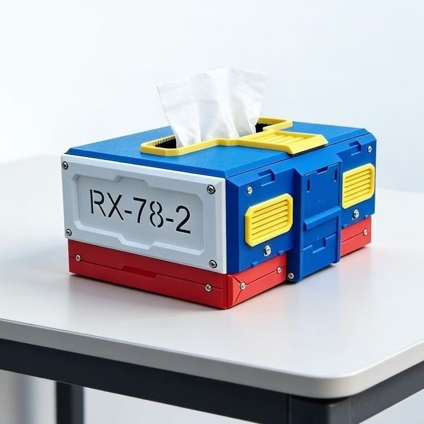 3D打印高达抽纸盒机动战士周边纸巾盒收纳装饰手机支架螺丝机械款,淘宝优惠券,粉丝福利购,淘宝优惠卷