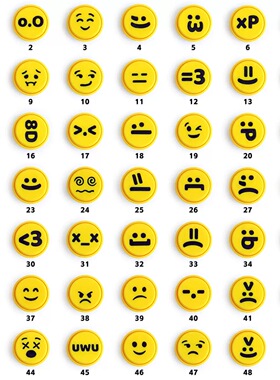 3D打印表情点击器创意Emoji笑脸按压感官玩具钥匙扣挂件创意礼物