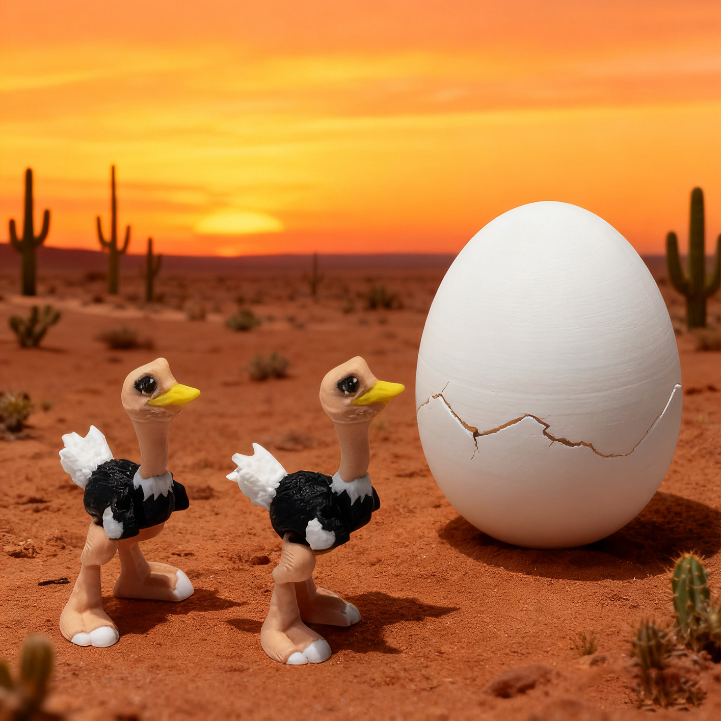 3d打印鸵鸟全关节可活动解压仿真动物模型手办桌面装饰摆件礼物 - 图1