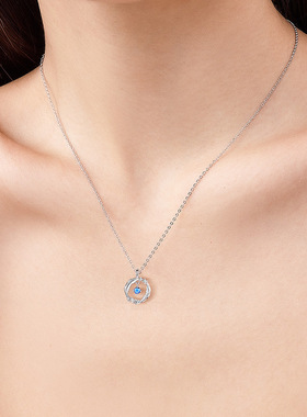 S925纯银羽毛锁骨链轻奢送女友