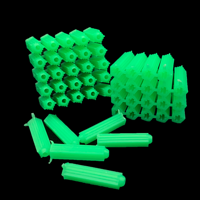 绿色塑料膨胀管自攻螺丝钉胶塞墙塞涨塞胀塞胶粒胶栓6MM6厘8MM8厘