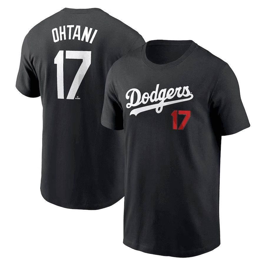 棒球联盟 Dodgers 洛杉矶道奇队 17# Ohtani 大谷翔平 短袖T恤 - 图2