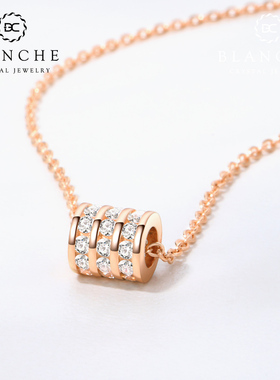BLANCHE小蛮腰项链女纯银吊坠