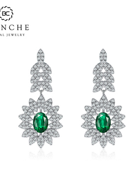 布兰琪水晶女祖母绿套装项链