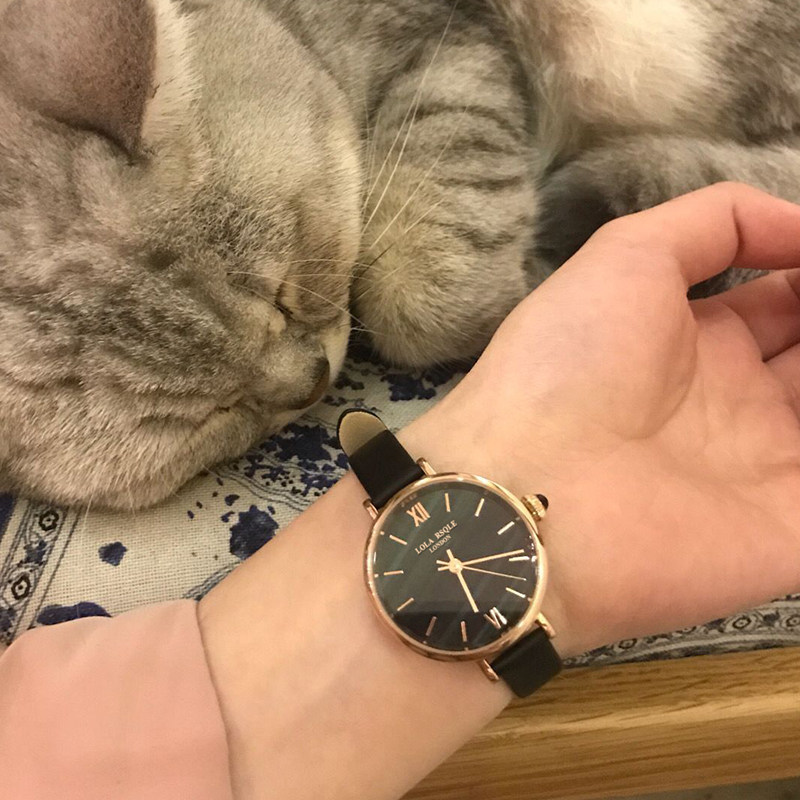 英国小众女学生简约文艺森系小绿表 宾派手表国产腕表