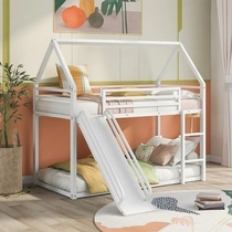 Upper bunk bed Twin Beds With Slide Ladders Combined Children High And Low Bed Tree House Castle Bed Boy Princess Double Bed Two Floors
