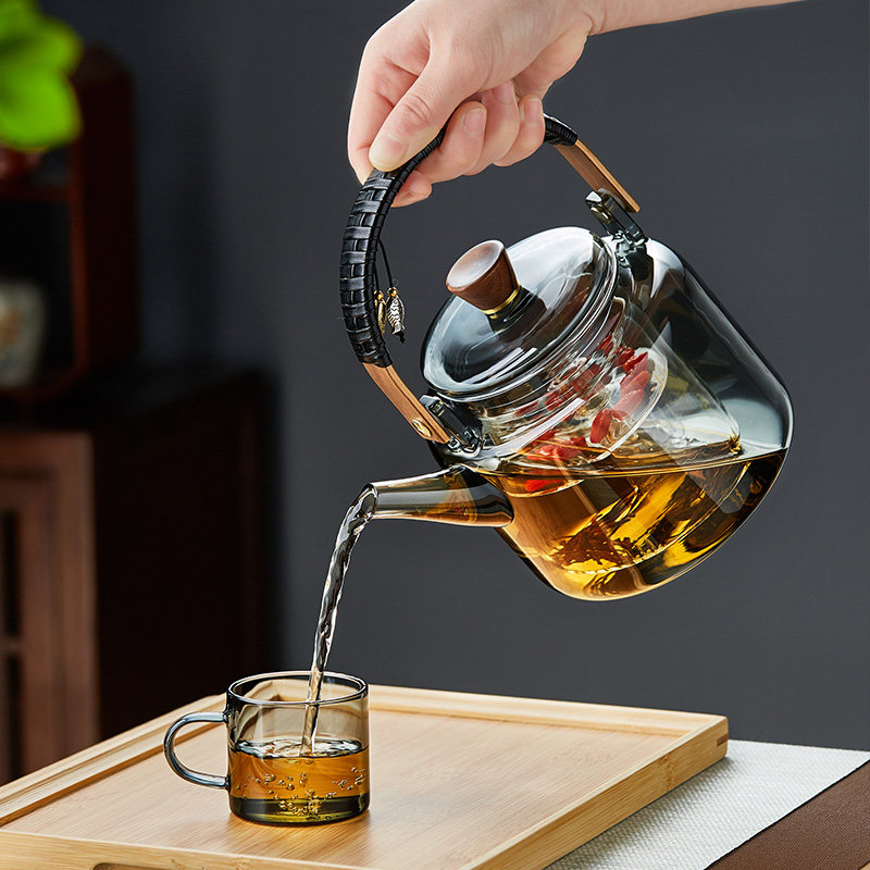 玻璃煮茶壶蒸耐高温电陶炉烧水壶 绿昌明茶壶