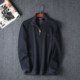 New men's knitted half -cut zipper band shirt sweater comfortable and versatile